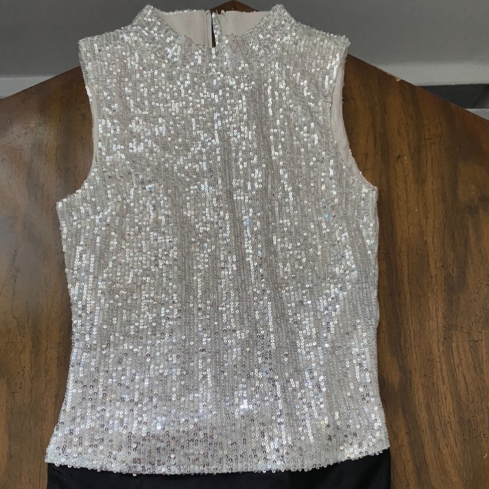 Sequin Bodysuit Silver & Black